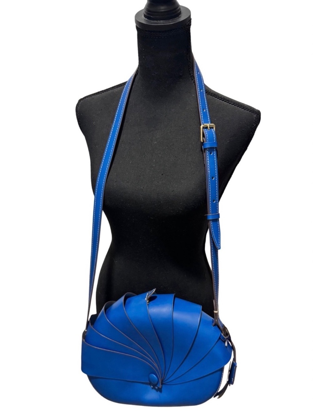 NWT Boldrini Selleria 7043 Mare Blue Italian Leather Crossbody Bag